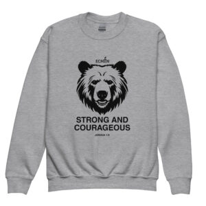 Wilderness Warriors "Strong and Courageous" Campfire Crewneck - Joshua 1:9